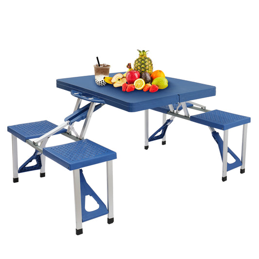 Blue Camping Table And Chairs