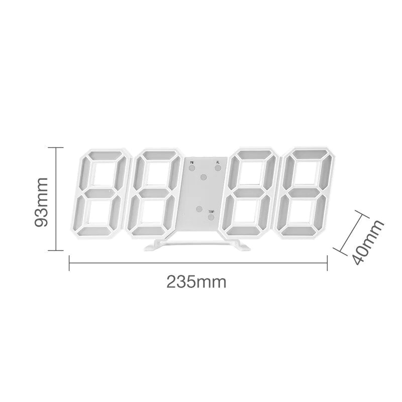 Digital 3D LED Desk Alarm Clock