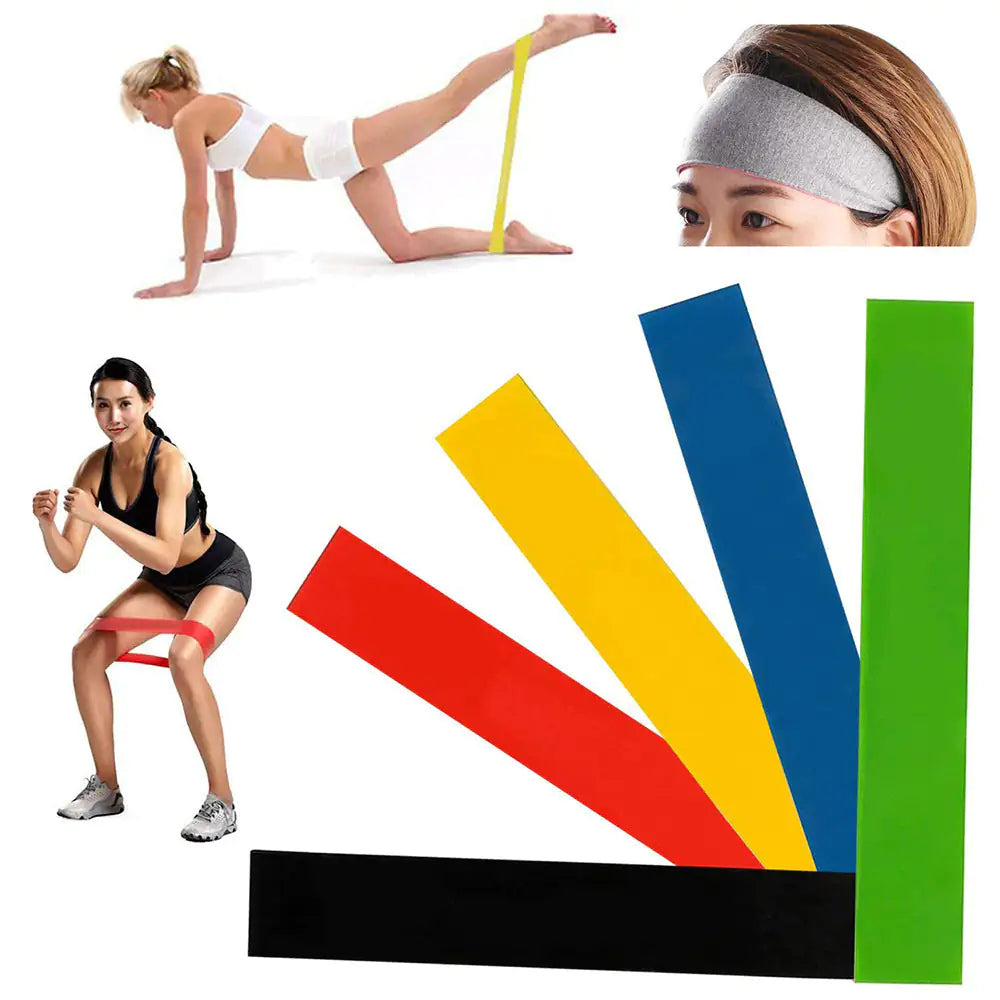 5 Level Resistance Yoga Training Elastic Bands