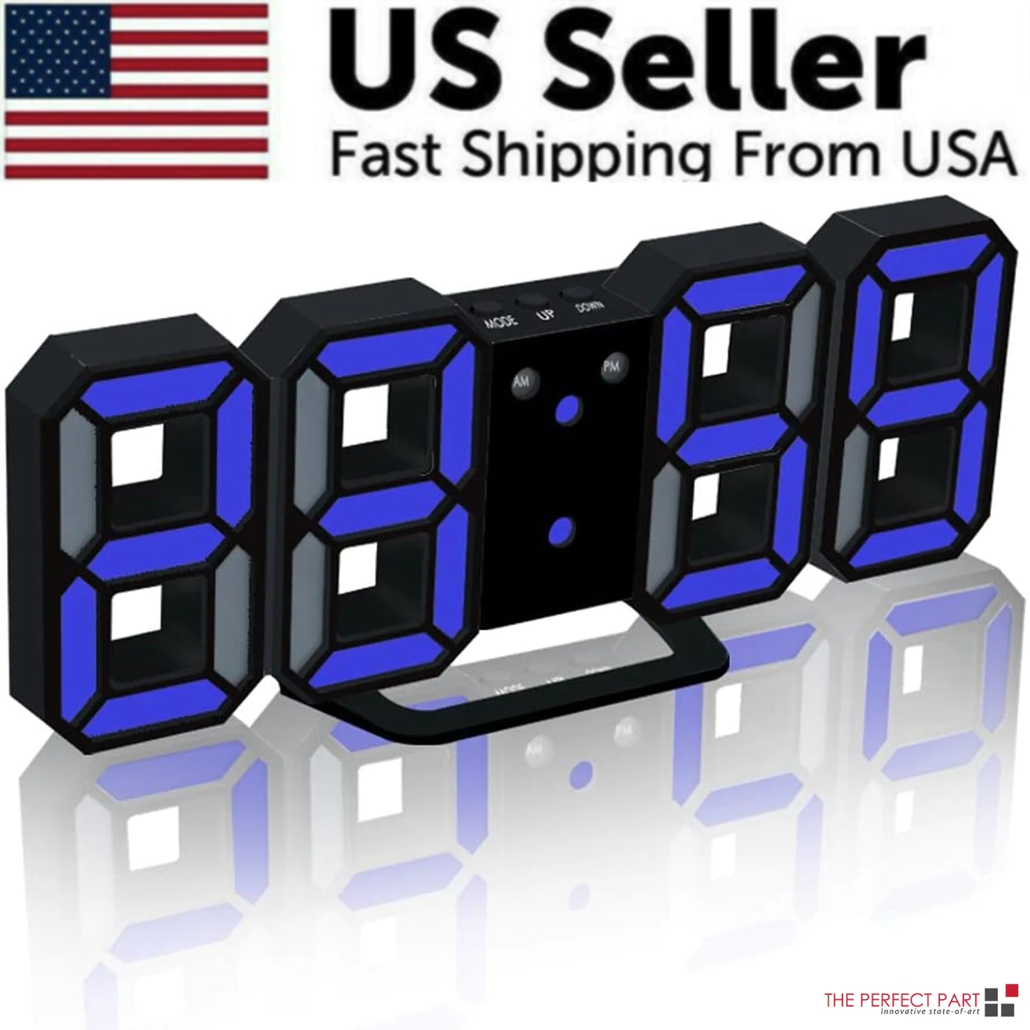 Digital 3D LED Desk Alarm Clock